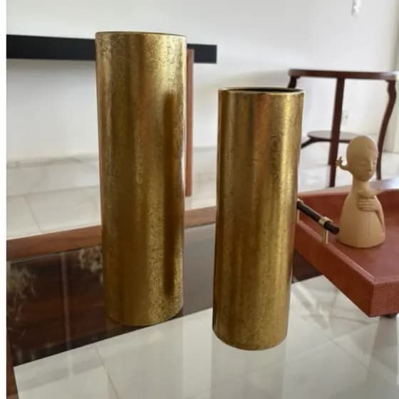 vaso metal/vaso dourado/vaso decorativo
