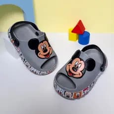 Sandália Slide Babuche Baby Masculino Menino Mickey Macio leve e Confortável de calce fácil para as crianças