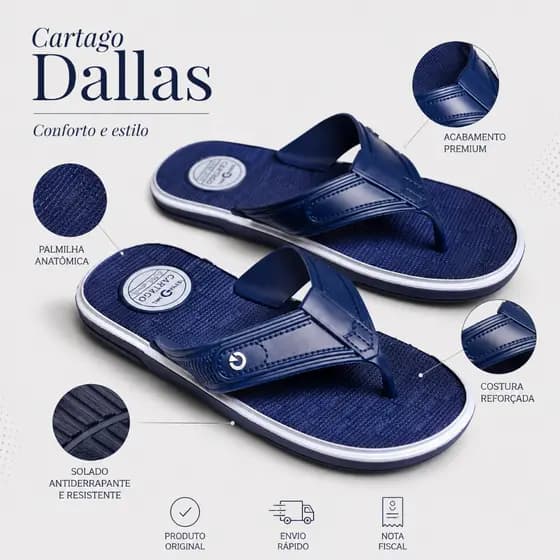 Chinelo Adulto Masculino Confortável Leve Antiderrapante e Ortopédico