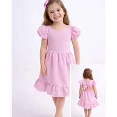 Vestido Infantil Menina Princesa Luxo com lacinho