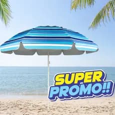 Guarda Sol Gigante Reforçado Praia 1,9m - 2,20 m Piscina Area Externa Jardim Ombrelone Cores Sortida Aleatoria