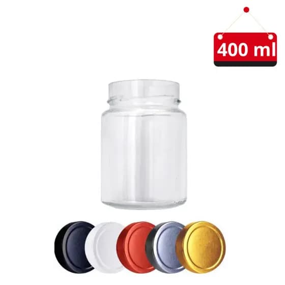 10 Un. Pote de vidro 400 ml com tampa e lacre