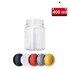 10 Un. Pote de vidro 400 ml com tampa e lacre