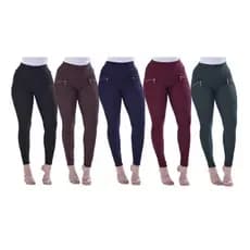 Calça Gorgurao Feminina Montaria Cintura Alta Legging Gorgurinho Bolso Real Com Zipper