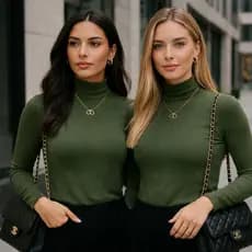 Blusa de Frio Feminina Cacharrel Gola Alta Segunda Pele Manga Longa