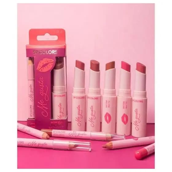 kit Lápis Labial e Batom Bala Me Gusta - SP Colors
