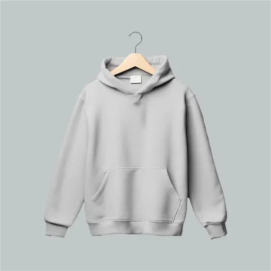 Moletom Flanelado Estilo Canguru Unissex Tendência Inverno Liso Branco