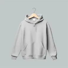 Moletom Flanelado Estilo Canguru Unissex Tendência Inverno Liso Branco