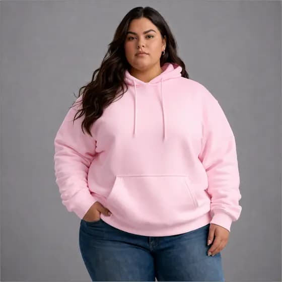 Blusa Moletom Plus Size Moda Inverno Feminino Lisa Varias Cores Algodão Premium Envio Imediato