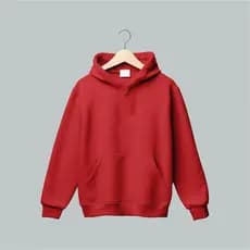 Blusa Moletom Unissex Flanelado Inverno Canguru Lisa Premium Slim Vermelho