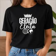 Camisa Camiseta 100% Algodao T-Shirt Varias Cores Cristã ''Geração Eleita"