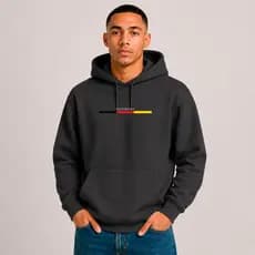 Blusa Moletom Canguru Alemanha Preto Premium Unissex Com Capuz  Algodao Varias Cores