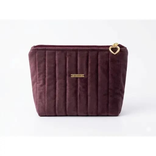 Necessaire Feminina Grande Veludo Impermeável Bolsa Maquiagem Luxo