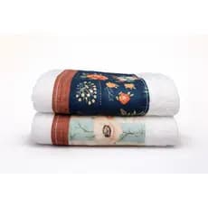 Kit 2 Panos de Prato Atoalhados Decorados 40x60cm | Coleção Flores Terrosas | Alta Absorção