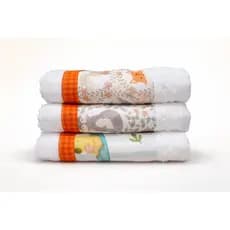 Kit 3 Panos de Prato Atoalhados Decorados 40x60cm | Coleção Bichos Divertidos | Alta Absorção