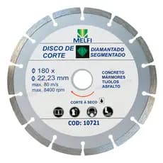 Disco Diamantado Segmentado 180mm x 22,23mm Para Esmerilhadeira