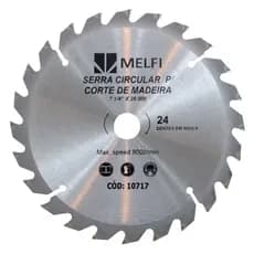 Disco de Serra Circular Madeira 7.1/4 24 Dentes Widea 185mm x 20mm Melfi