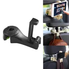 Suporte Gancho Multifuncional para Encosto de Carro – Preto