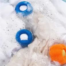 Conjunto 4 Bolas Panda 6Cm Tira Pelos De Maneira Fácil E Prática Para Maquina De Lavar Roupa