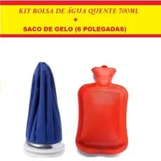Conjunto Bolsa Térmica 700ML E Compressa De Gelo 6 Polegadas Para Alívio Desconfortos Musculares