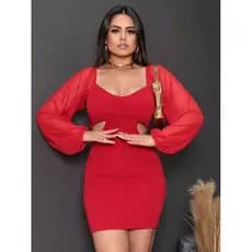 Vestido Borboleta/Princesa/Festa/Tubinho/Moda Gringa/Manga Tule/Transparente