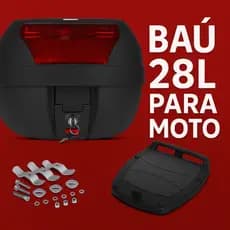 Baú Bauleto 28 Litros Pro Tork + Kit Fixação Completo Smart Box
