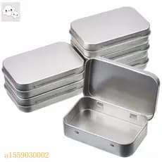 Pequena Caixa de Armazenamento de Metal Prata Organizador para Dinheiro Moedas Chaves Doces 0385 FZCF