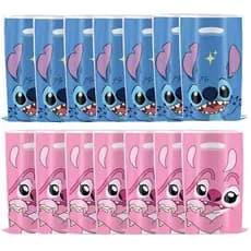 10/30 Peças Sacolas de Presente de Plástico Disney Rosa Azul Lilo & Stitch Suprimentos para Festas para Meninos Meninas