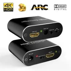 Extrator De Áudio HDMI 4K 60Hz 5.1 ARC Para Óptico TOSLINK SPDIF + Estéreo De 3.5mm