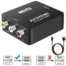 HD 1080P RCA AV Para HDMI Adaptador Composto Conversor AV2HDMI Cabo De Áudio E Vídeo CVBS Com USB