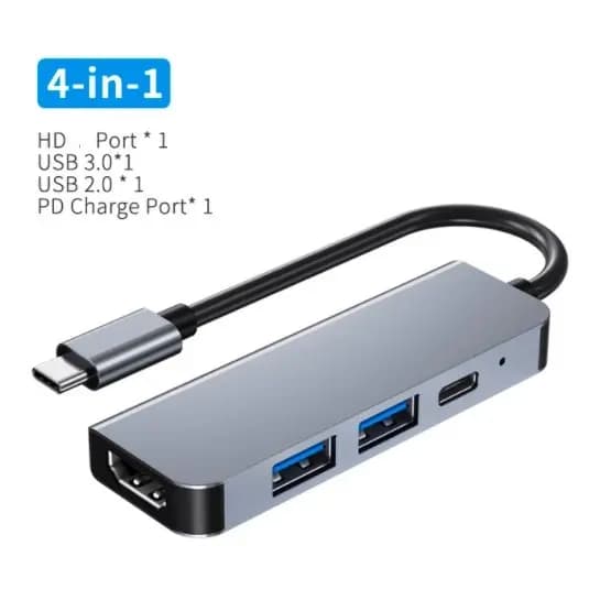 Hub USB C-Dongle 4K HDMI-Compatível 3.0 87W PD Para MacBook Pro/Air Thunderbolt 3 Nintendo Switch Tipo 3.0 Divisor