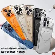 AG Capa De Telefone Ultrafina De Vidro Fosco  Câmera De Janela Grande Compatível Com iPhone  17 16 15 14 13 12 11 promax