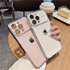 Novo Caso Banhado A Ouro Fosco iPhone 17 16 plus 15 14 13 12 11 Pro Max Luxo À Prova De Choque Capa Traseira Lente De Vi