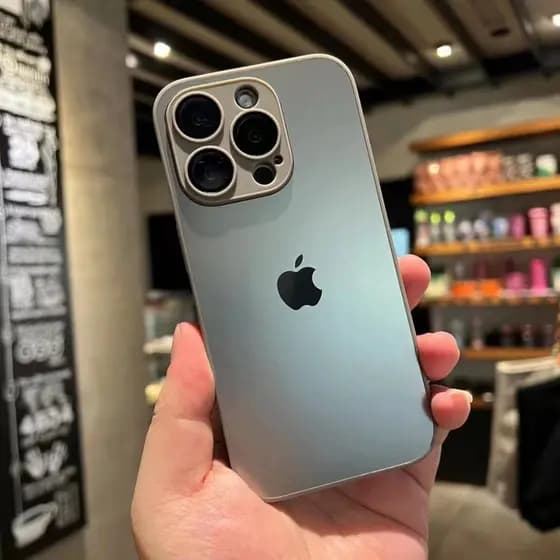 Nova Cor De Titânio Primária AG Vidro Fosco Para iPhone 15 14 13 12 17 16 Pro Max Nano Proteção Dura Caso Traseiro