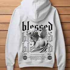 Moletom Unissex Abençoado, Manga Longa - PROMOÇAO