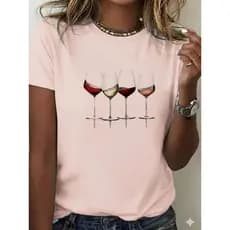 Camiseta Tshirt 100% Algodão Vinho Desenho Básica Lisa Lançamento Barato