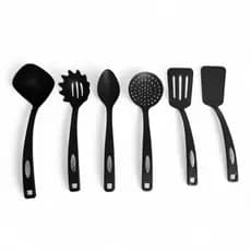 Kit 6 utensílios para cozinha de nylon super resistente