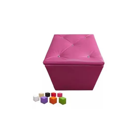 PUFF BAÚ QUADRODO 34X34 Organizador E Decorativo Sala e Quarto