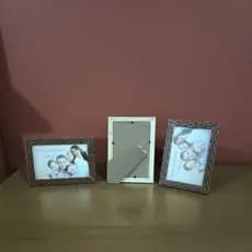porta retrato 10x15 kit com 02 e kit com 05 decorativo com vidro moldura decorada