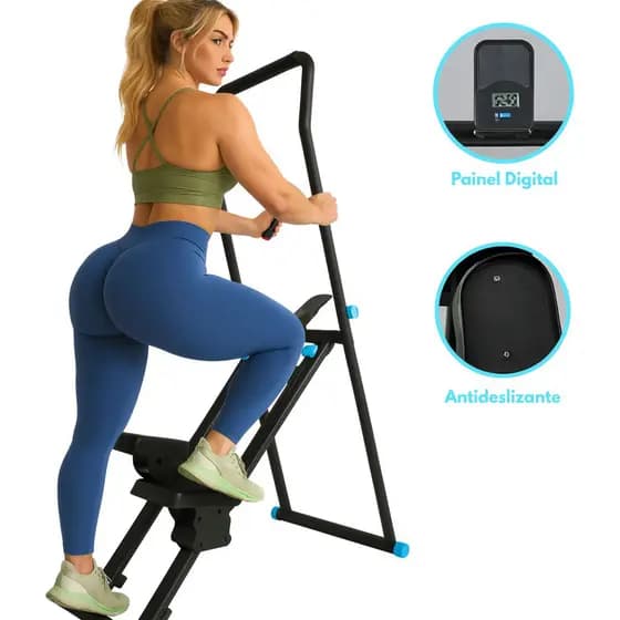 Máquina Escalada Simulador Caminhada Dobrável 130kg Escada
