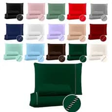 Lençol de Cama Casal, Queen, King  3pçs Micropercal Jogo Lençol Solteiro 2Pçs Ponto Palito 400 Fios