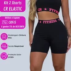 Kit 2 Shorts Academia Elastico Exposto