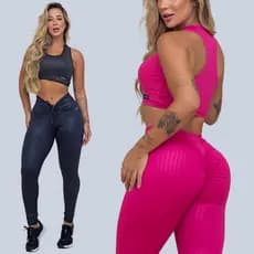 Kit 2 Conjuntos Legging Levanta Bumbum Cirre