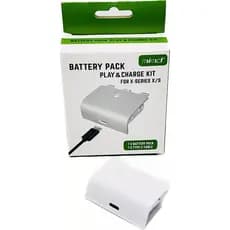 Bat eria + Carregador Para Controle Xbox Series X/s Branco
