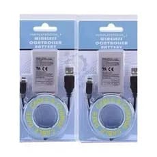 Kit 2 Bat. Controle Ps3 1800mah + Cabo Usb