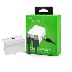 Bat. Carregador para Controle X-Box One S Fat Recarregável + Cabo USB