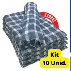 KIT 10 PANO DE CHÃO XADREZ/PANO ALVEJADO XADREZ/PANO DE CHÃO/PANO XADREZ/PANO DE LIMPEZA