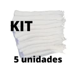 KIT 5 PANO DE CHÃO ALVEJADO/PANO DE CHÃO BRANCO/SACO ALVEJADO/PANO ALVEJADO/PANO DE CHÃO