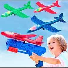 Lançador De Avião(COM LUZ) Planador Brinquedo Infantil De Espuma Catapulta//nn-2007