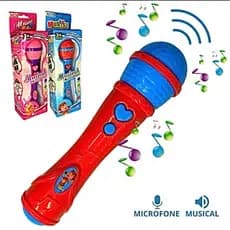 Microfone Infantil Brinquedo Sai a Voz e Musical Cantor Rock//n-911